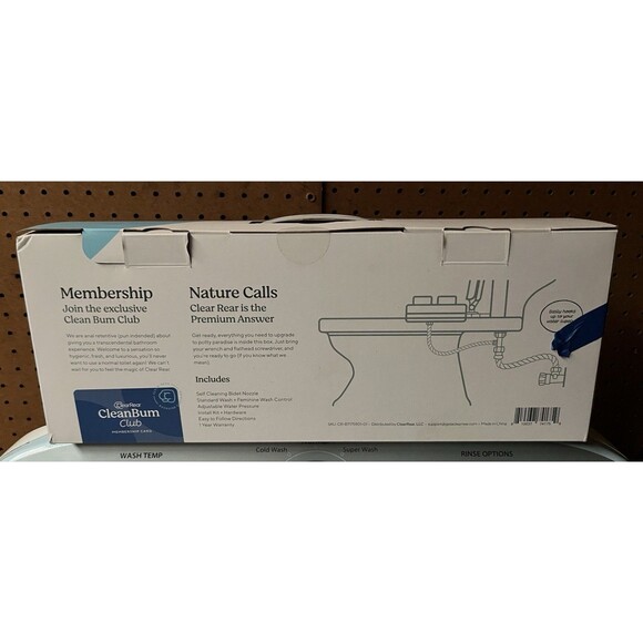 NEW ClearRear "The Buttler" Bidet Toilet Attachment Easy Setup Self Cleaning - Picture 5 of 8